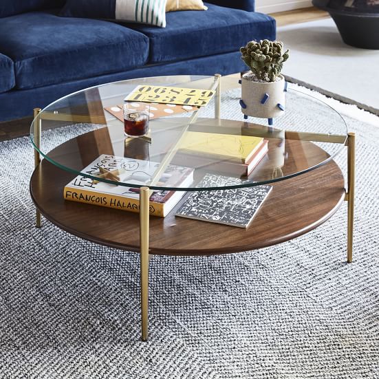 Mid-Century Art Display Round Coffee Table (34"–42") | West Elm