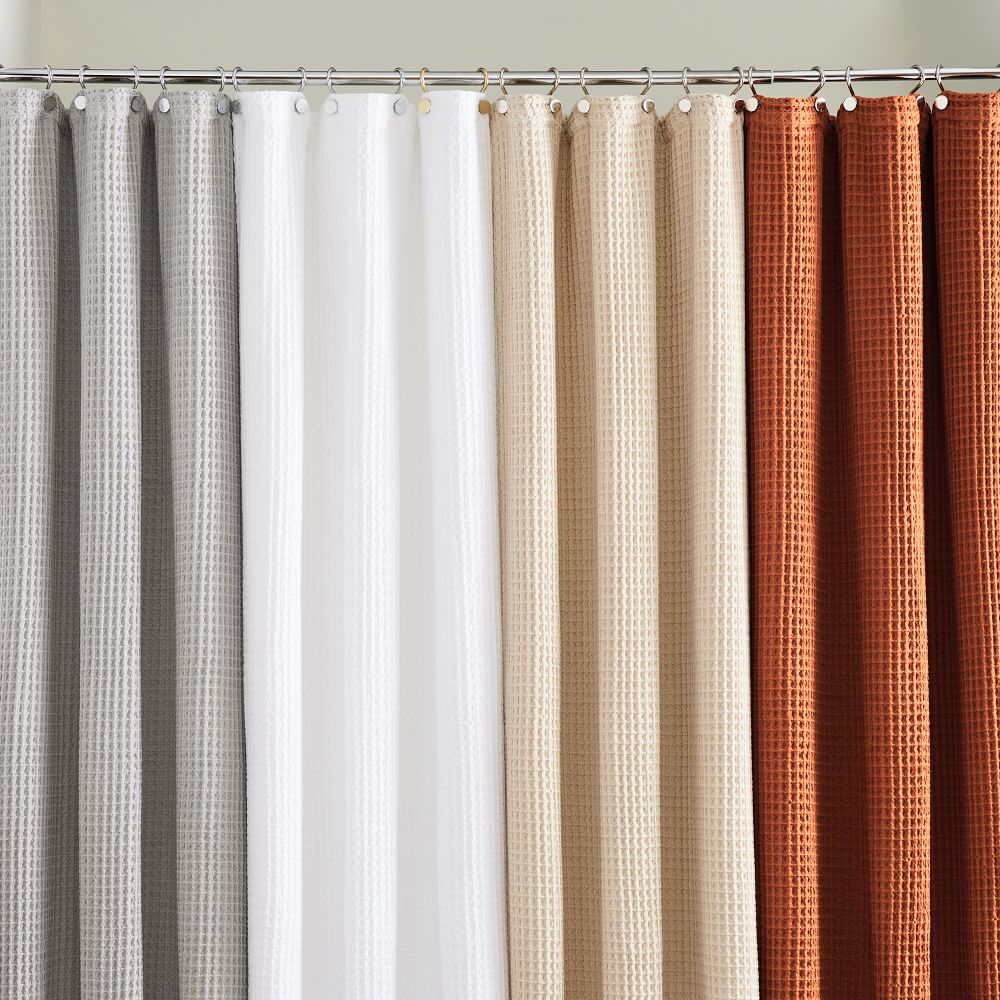 Plush Waffle Shower Curtain | West Elm