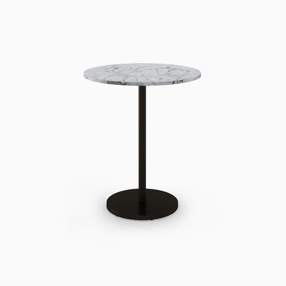 Orbit Restaurant Bar Table - Faux Marble - Round | West Elm