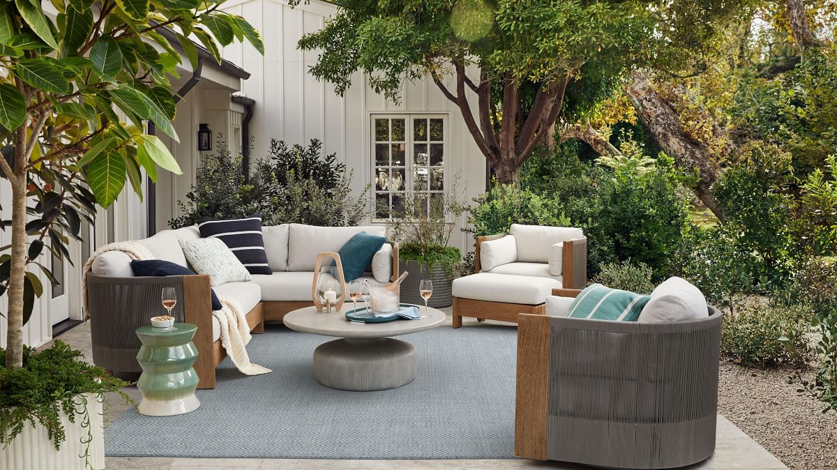 Rope Herringbone Outdoor Rug | West Elm