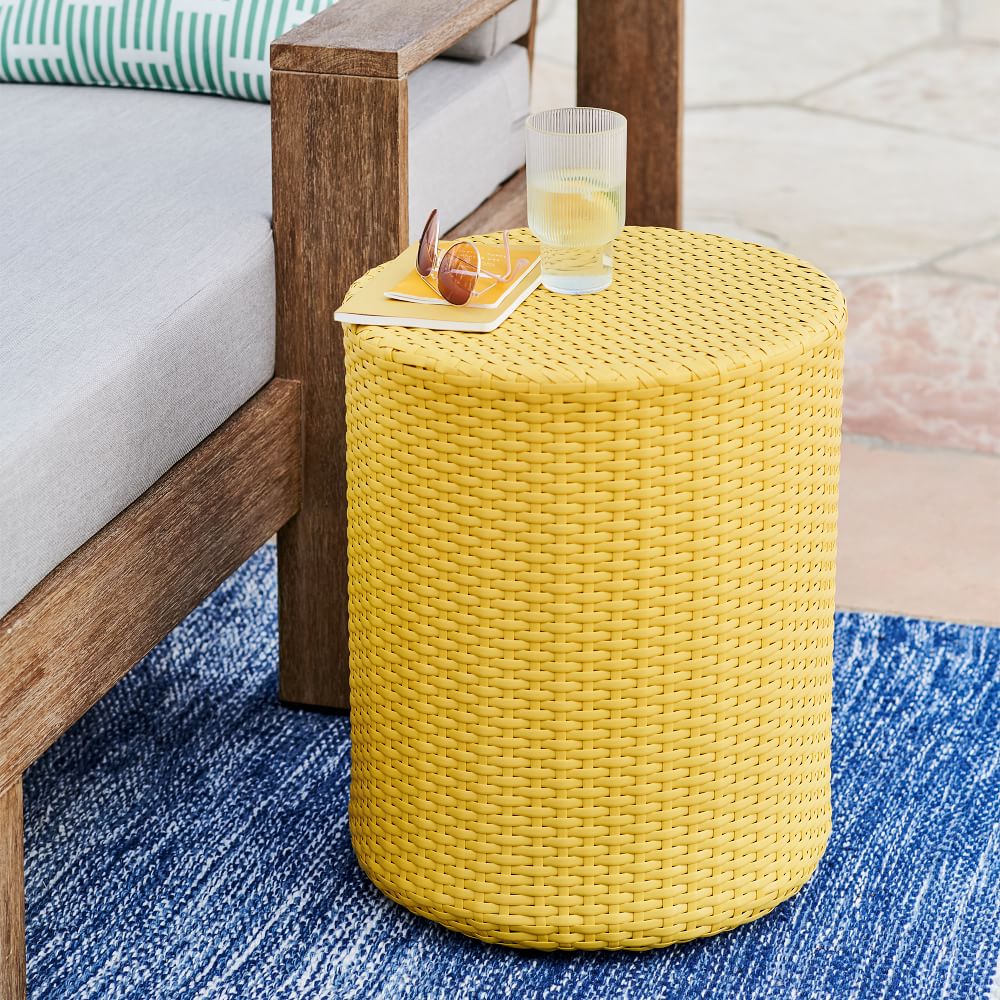 AllWeather Wicker Side Table West Elm