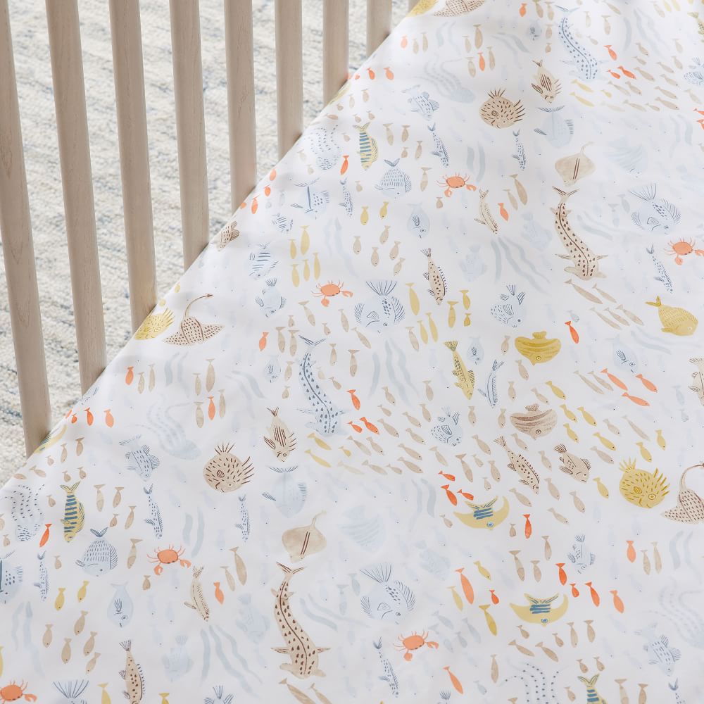 Aquatic Crib Fitted Sheet West Elm
