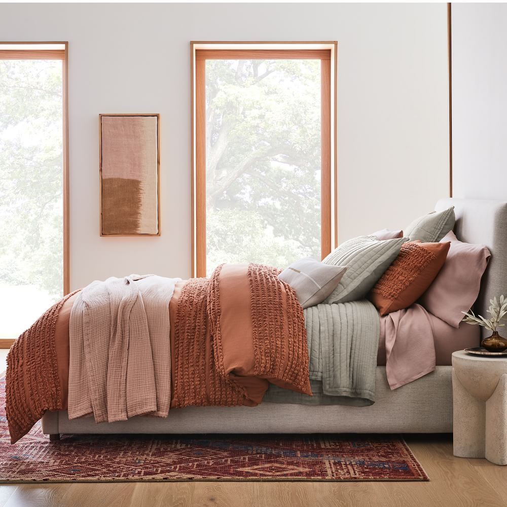 Dreamy Candlewick Layered Bedding Look West Elm