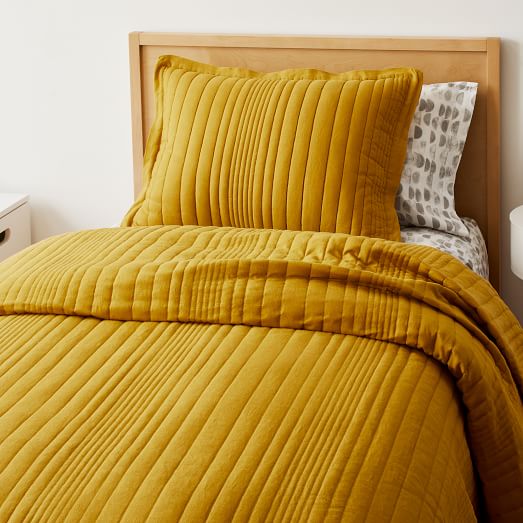 west elm yellow duvet