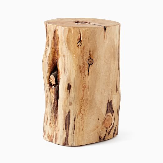 Natural Tree Stump Side Table, Tree Stump Side Tables