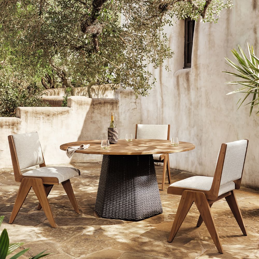 Teak AFrame Outdoor Dining Chair West Elm