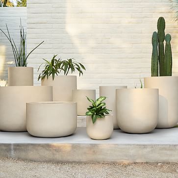 Radius Ficonstone Indoor/Outdoor Planters | West Elm