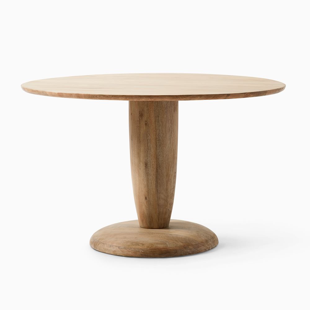 Winona Round Pedestal Dining Table (48", 60") West Elm