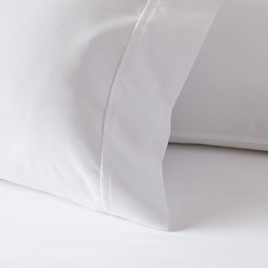 400-Thread-Count Organic Sateen Wide Hem Sheet Set | West Elm