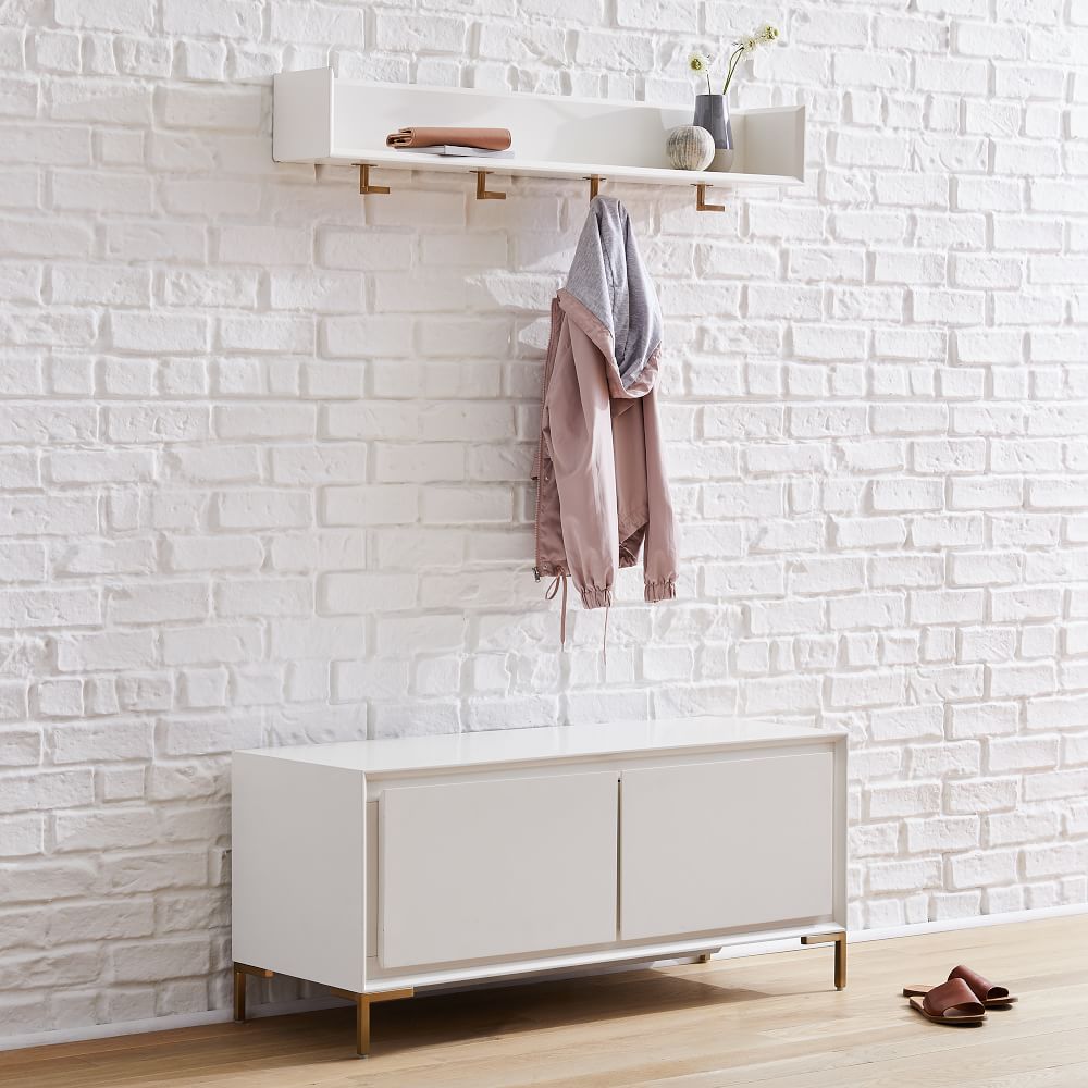 Nolan Entryway Bench & Wall Shelf Set West Elm