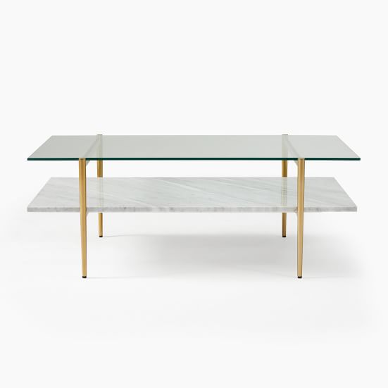 MidCentury Art Display Marble Coffee Table (46") West Elm