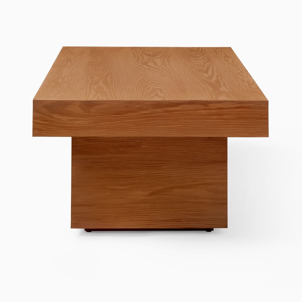 Volume Pedestal Coffee Table (44") Wood West Elm