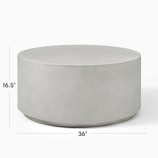 concrete drum side table