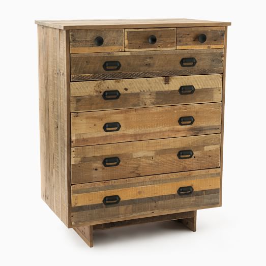 Reclaimed Wood 8 Drawer Dresser 37 75, Emmerson Reclaimed Wood 6 Drawer Dresser