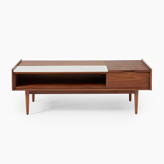 Mid Century Double Pop Up Coffee Table, West Elm Pull Up Coffee Table