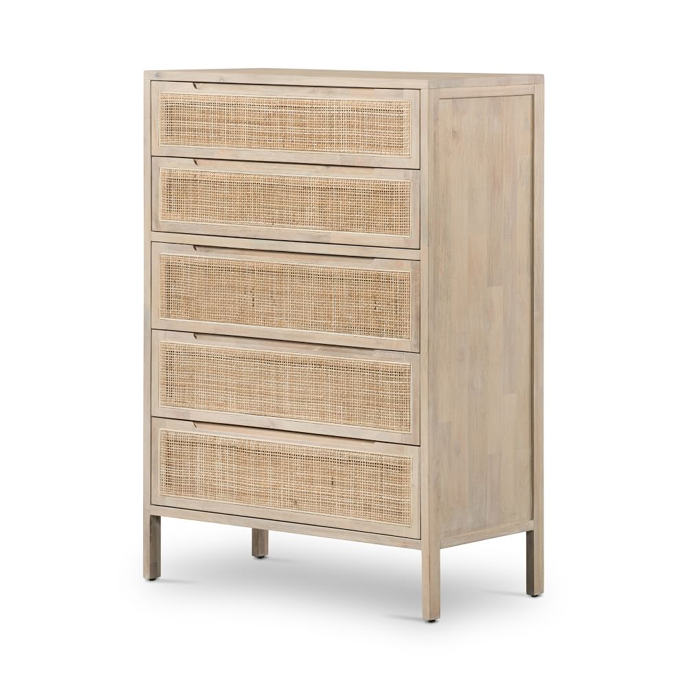 Modern Rattan 5Drawer Dresser (33") West Elm