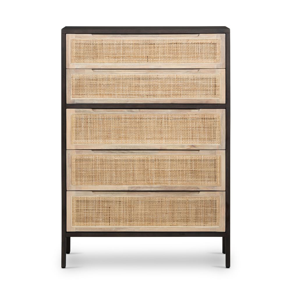 Modern Rattan 5-Drawer Dresser (33") | West Elm