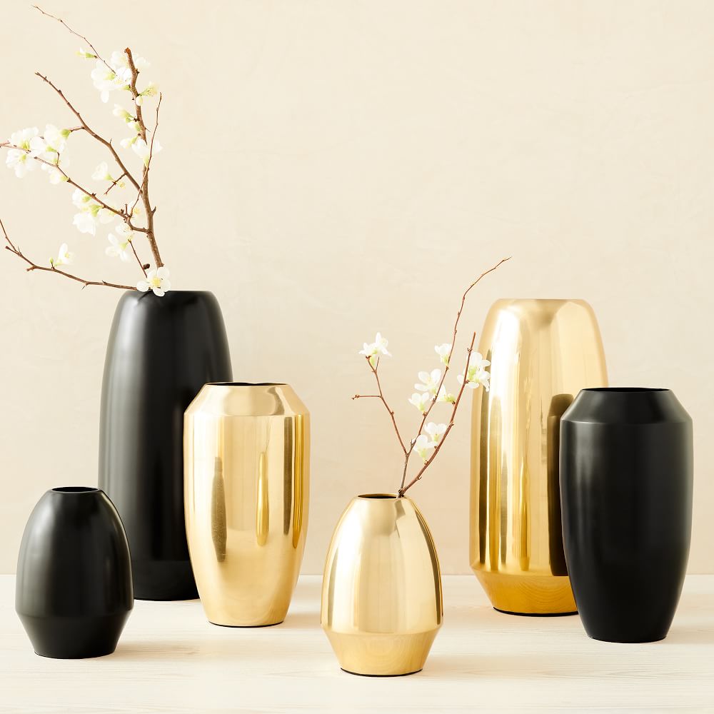 Foundations Metal Vases West Elm