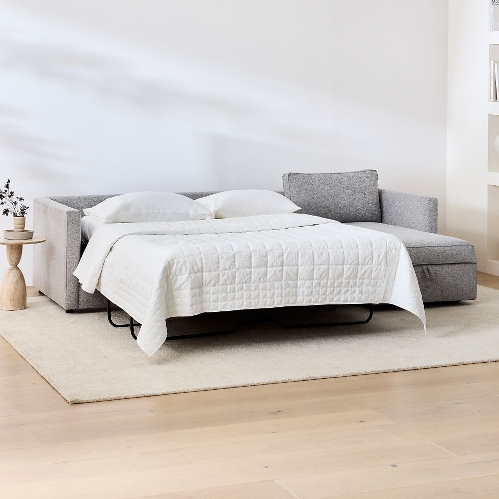 Harris 2-Piece Sleeper Sectional w/ Storage Chaise (109") | West Elm
