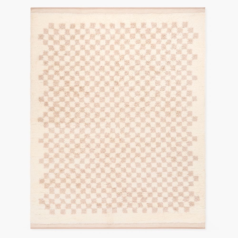Soft Checkered Rug West Elm