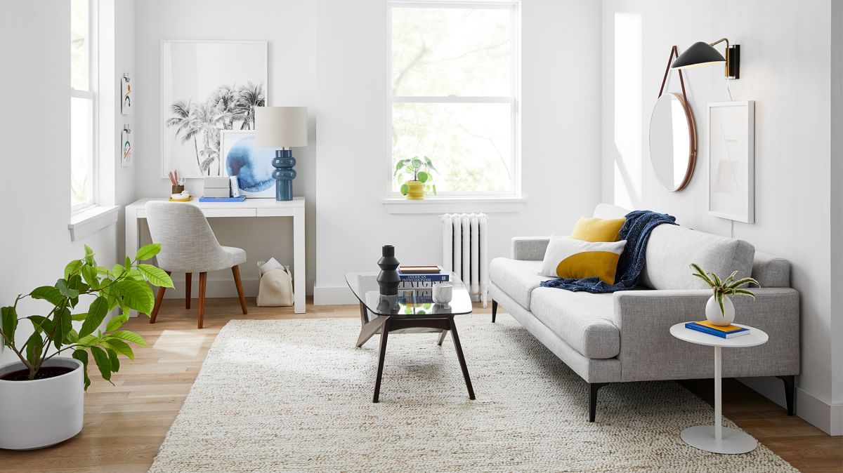 Mini Pebble Wool Jute Rug West Elm