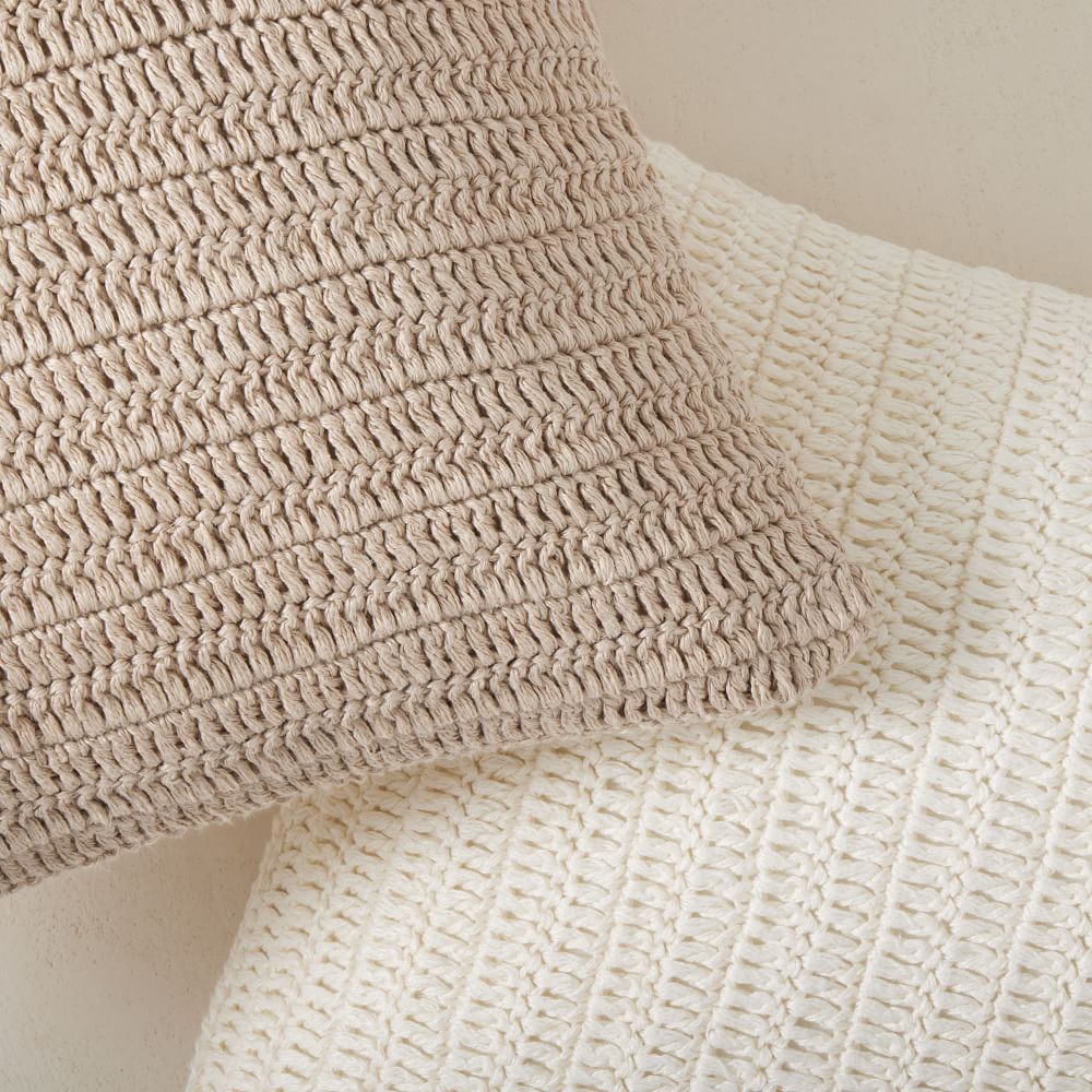 Crochet Linen Pillow Cover West Elm