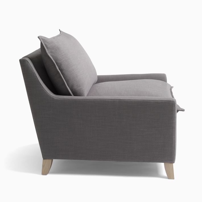 west elm bliss down filled chair and a half