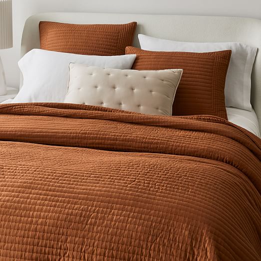 west elm orange duvet