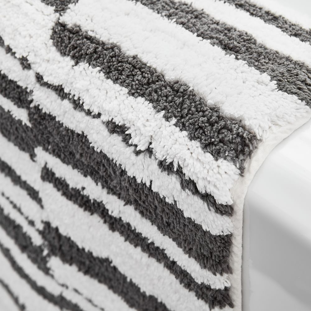 Organic Stacked Stripe Bath Mat | West Elm