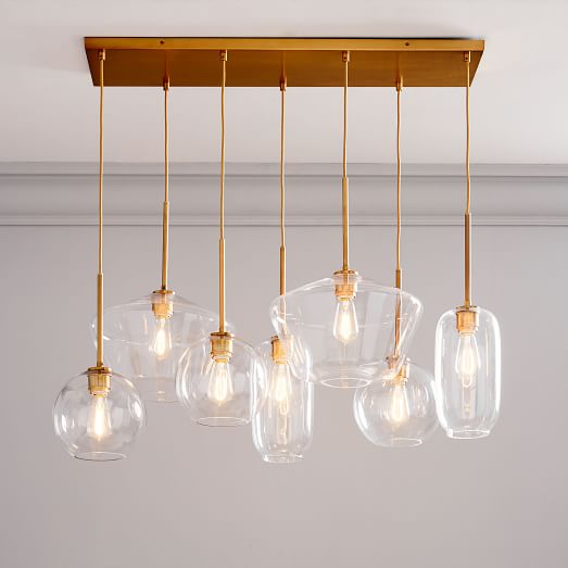 west elm 7 light chandelier