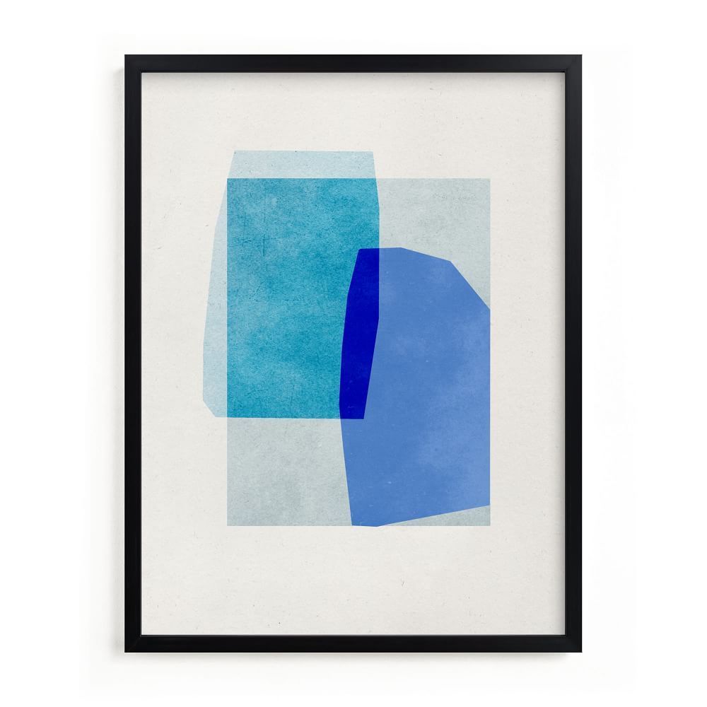 Blue Abstraction Framed Wall Art by Minted for West Elm | West Elm