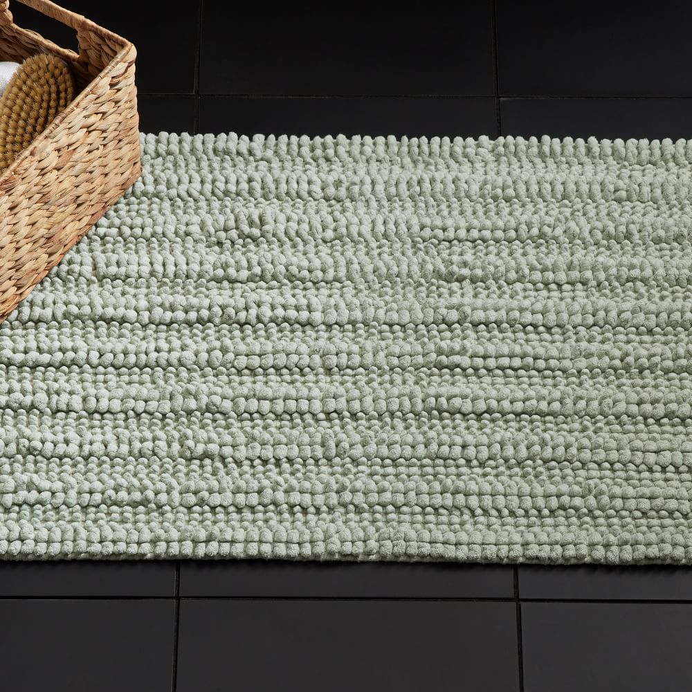 Organic Chenille Stripe Bath Mat West Elm
