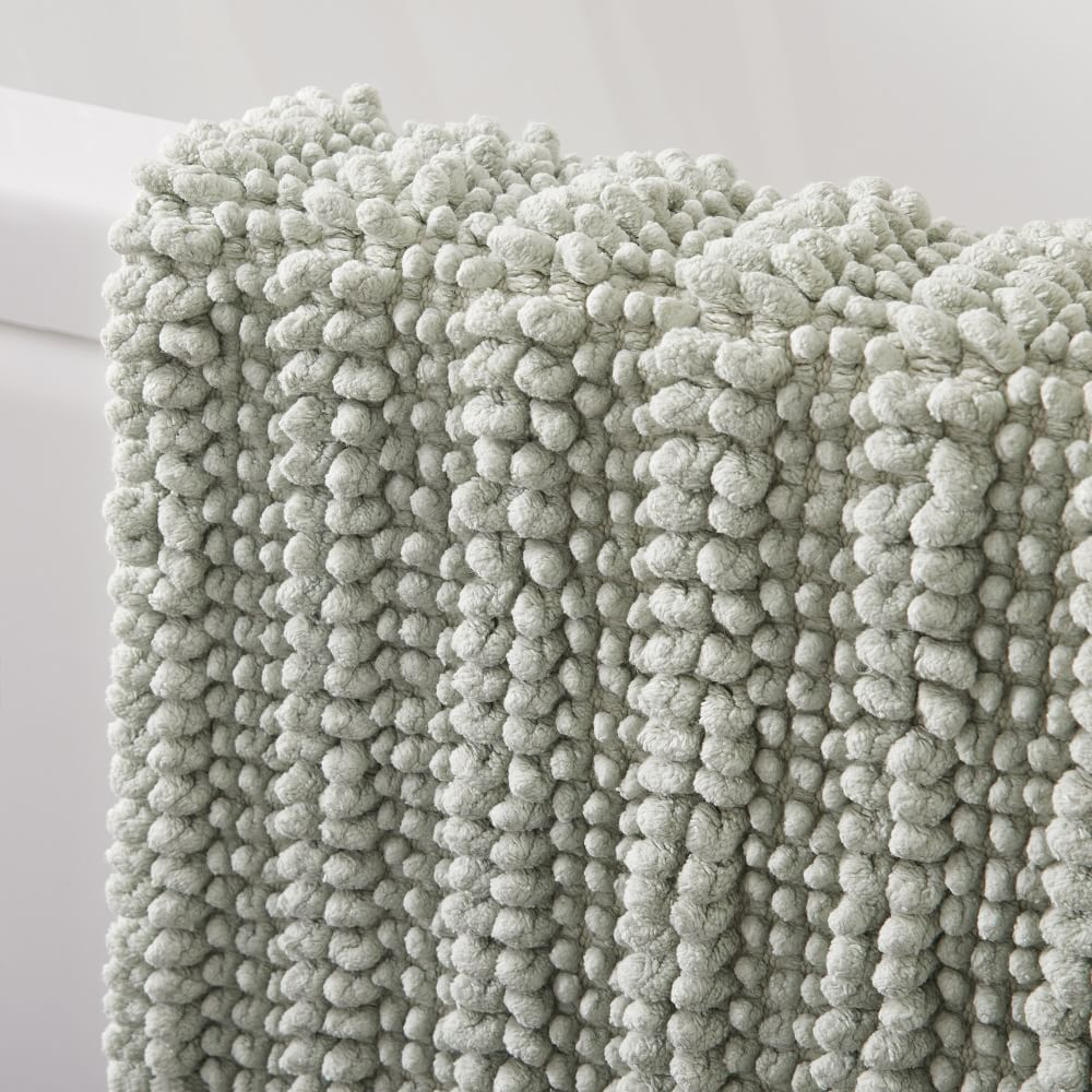 Organic Chenille Stripe Bath Mat West Elm