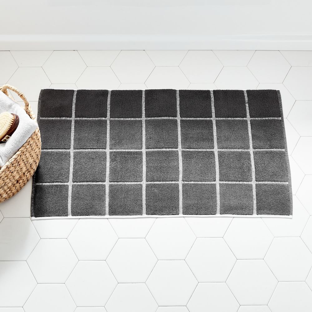 Organic Tile Sculpted Bath Mat | West Elm