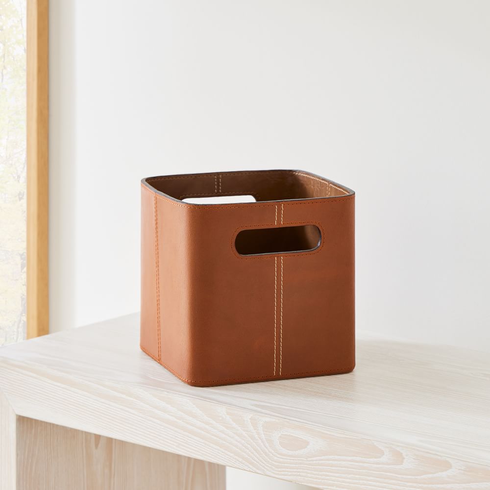 Leather Storage Bin Collection West Elm
