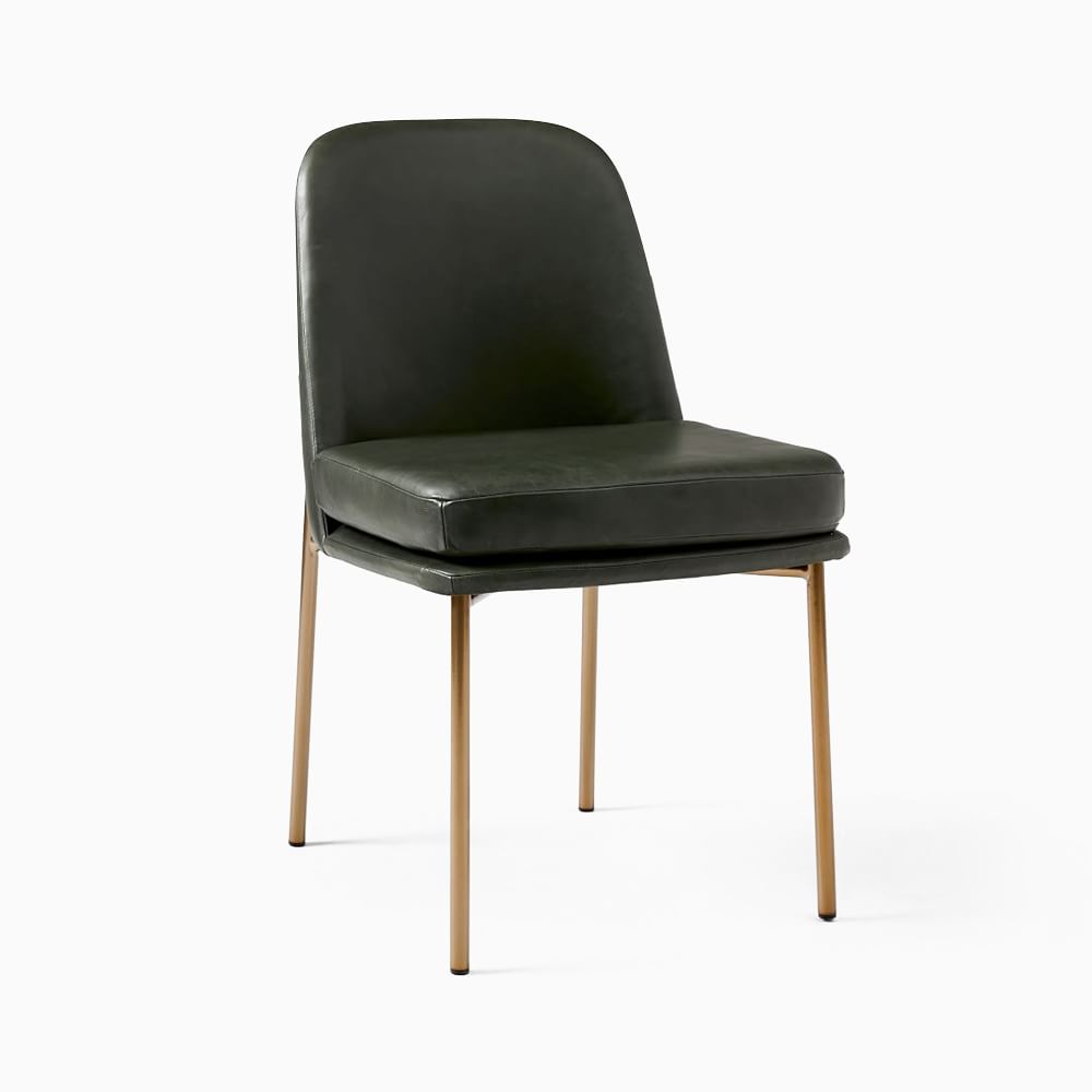 Jack Metal Frame Leather Dining Chair | West Elm