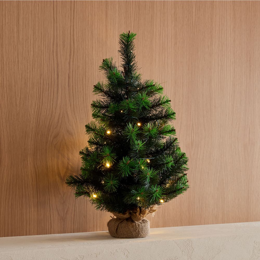 LED LightUp Tabletop Artificial Christmas Tree West Elm