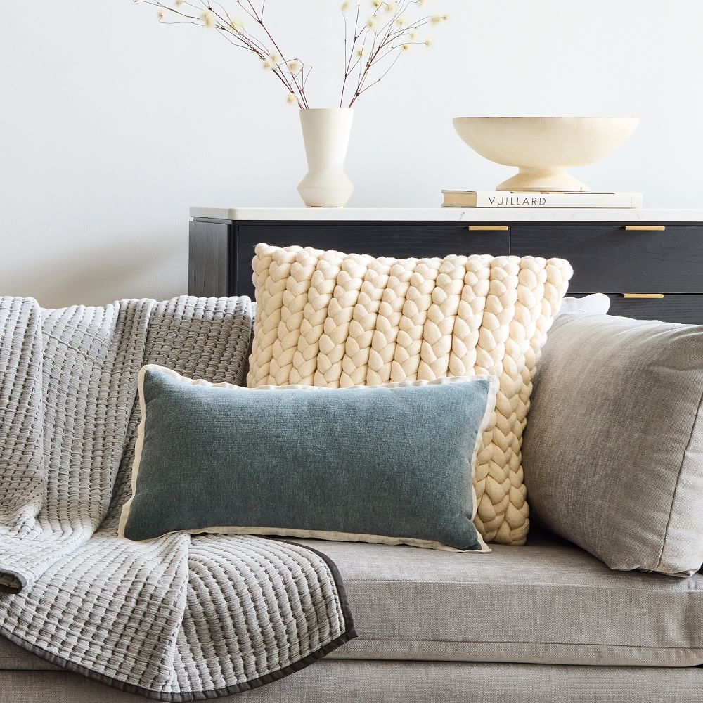 Braided Jersey Pillow Cover West Elm