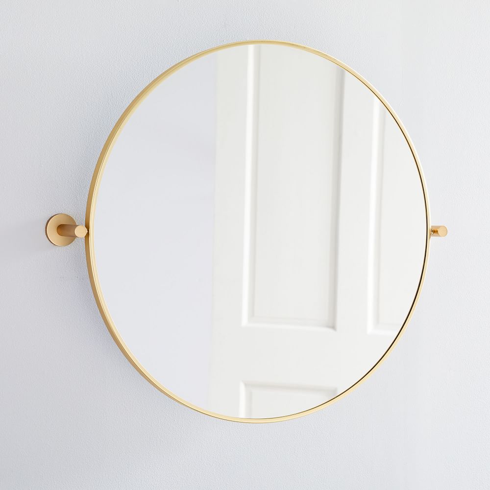 Metal Frame Pivot Round Wall Mirror - 24" | West Elm