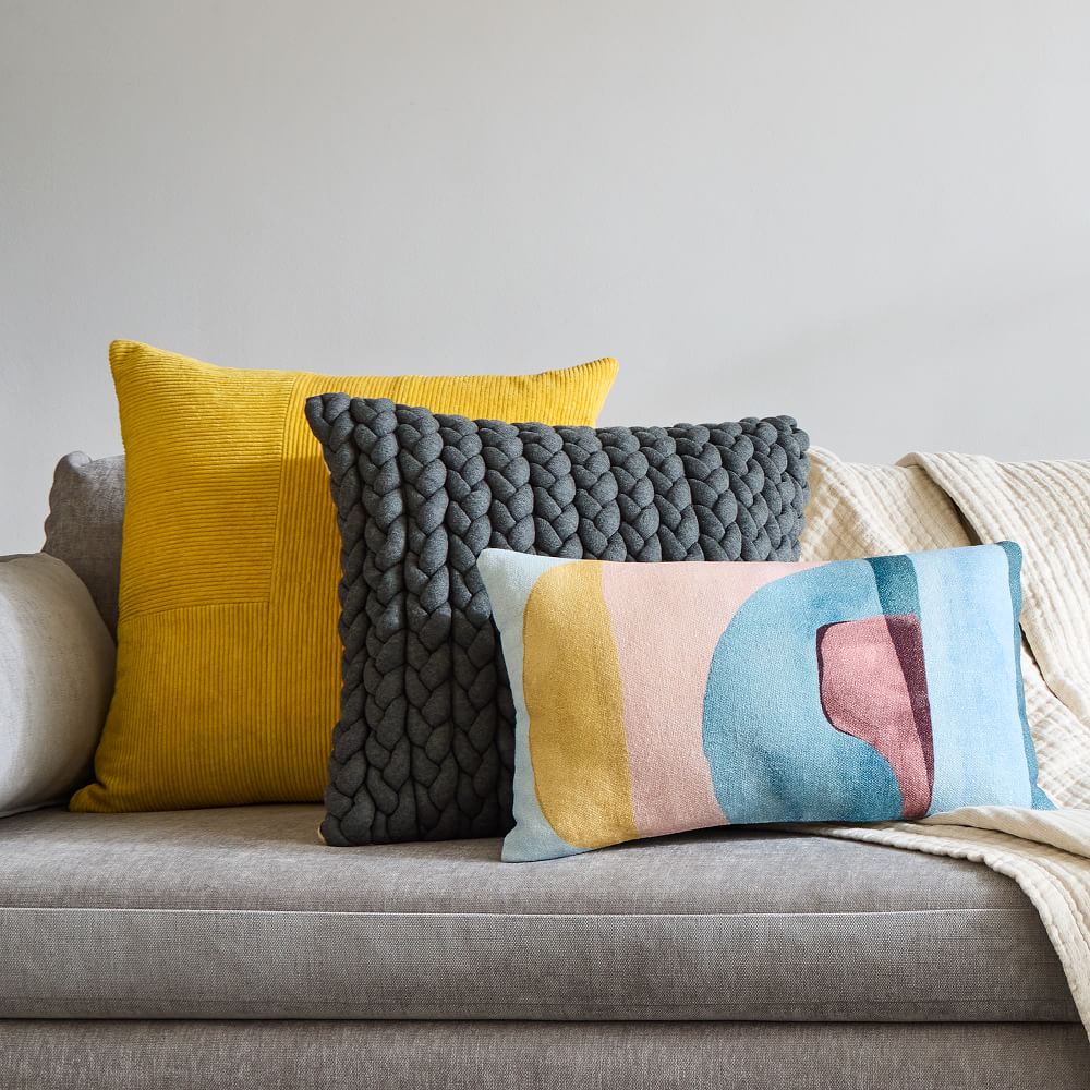 Braided Jersey Pillow Cover West Elm