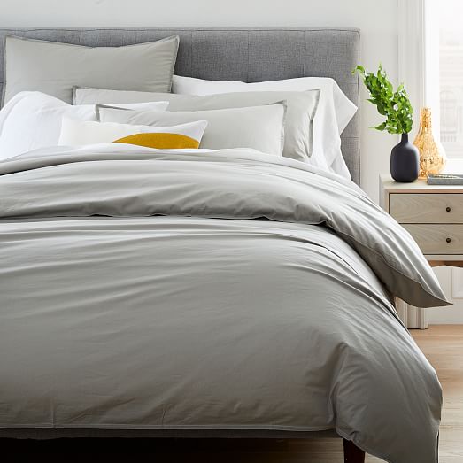 west elm gray duvet cover