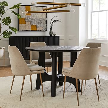 solid wood round dining set