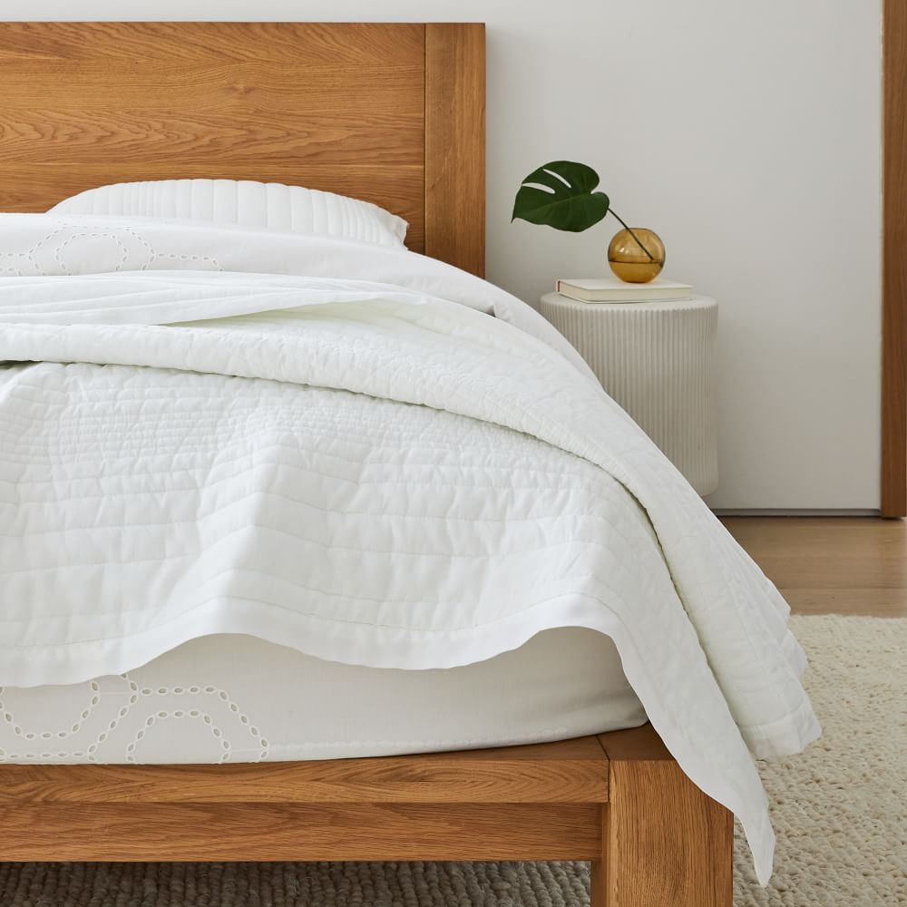 European Flax Linen Linework Quilt & Shams | West Elm