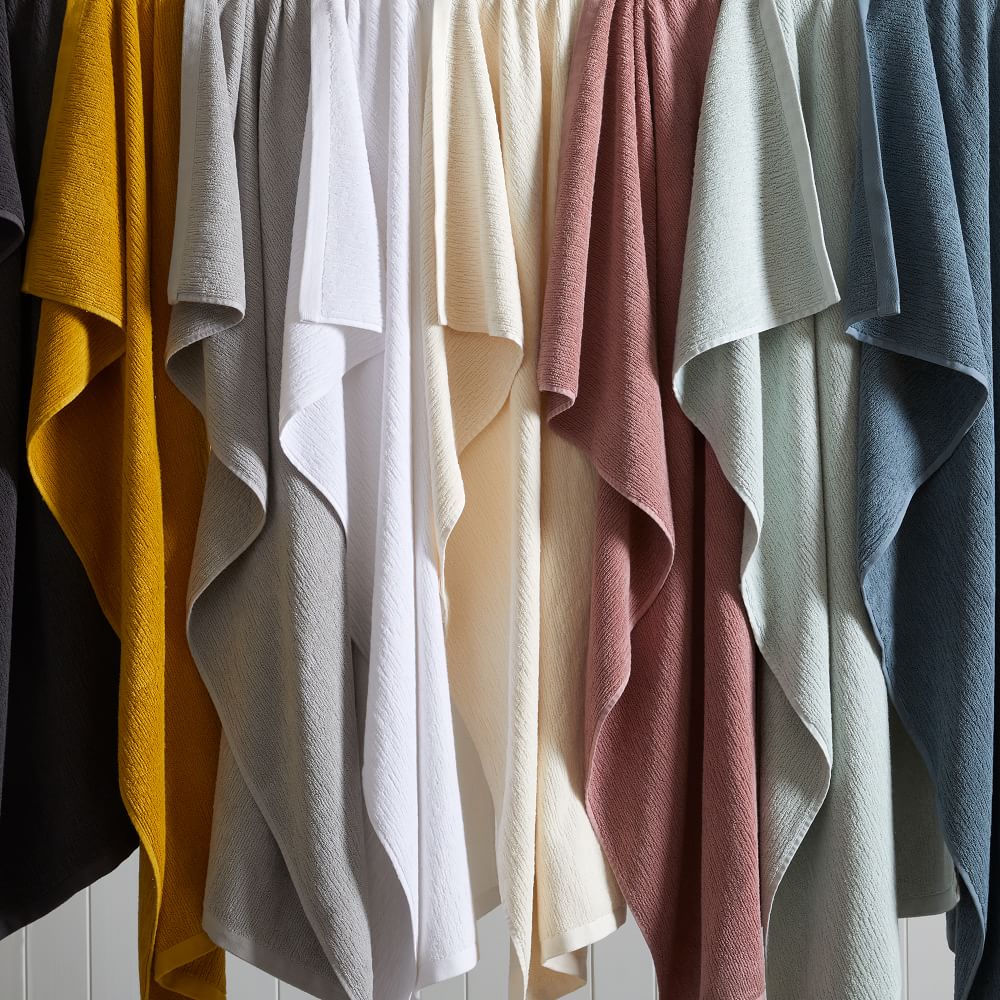 Organic QuickDry Textured Bath Towel Sets West Elm