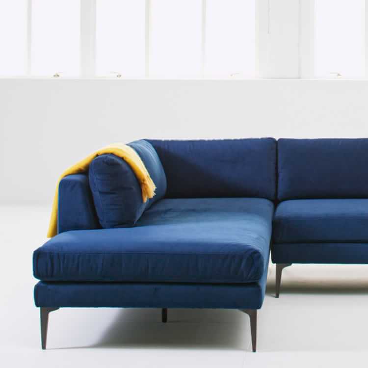 west elm right arm chaise