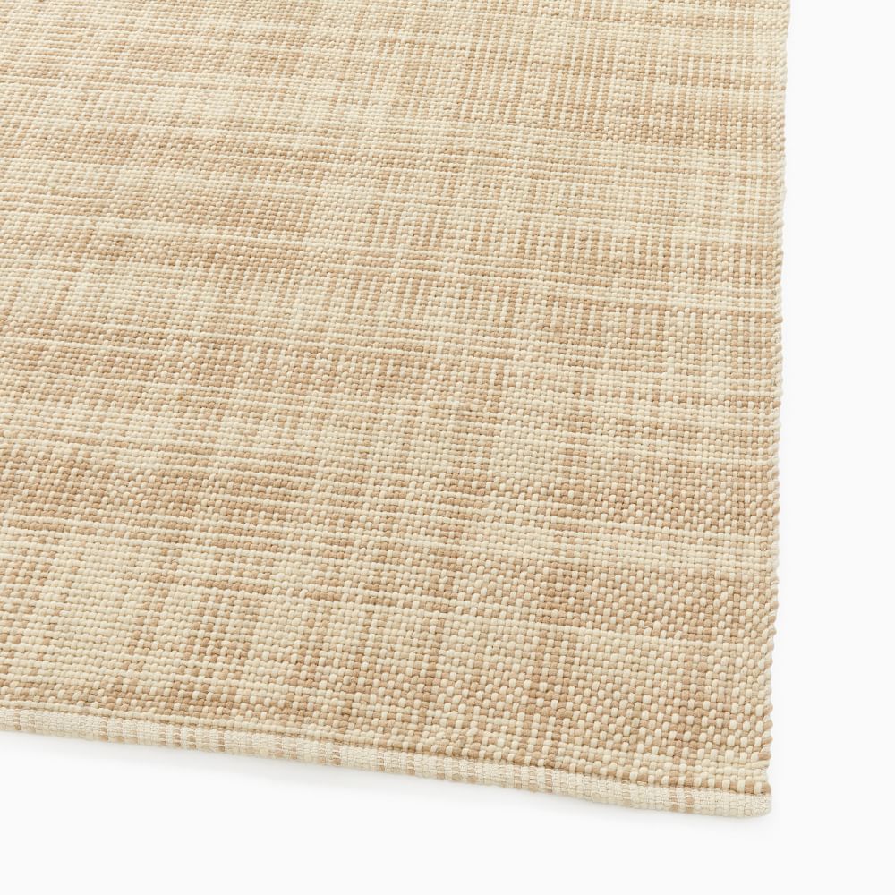 MidCentury Heathered Basketweave Wool Rug West Elm