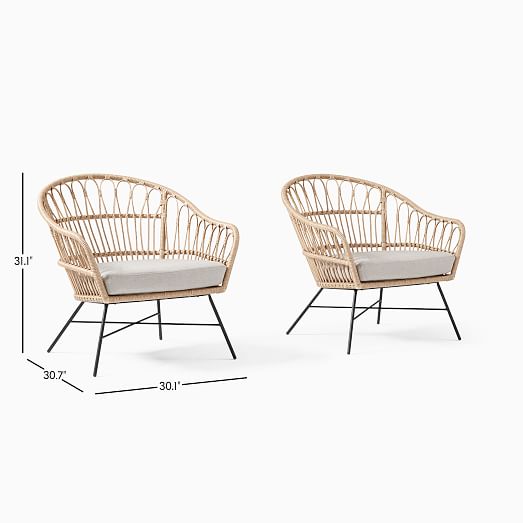 outdoor rattan lounge chair