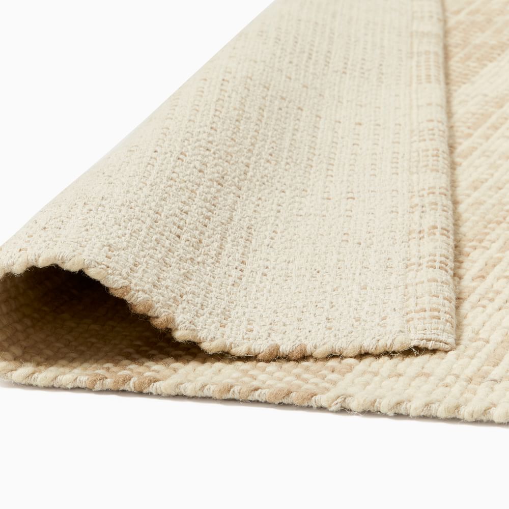 MidCentury Heathered Basketweave Wool Rug West Elm