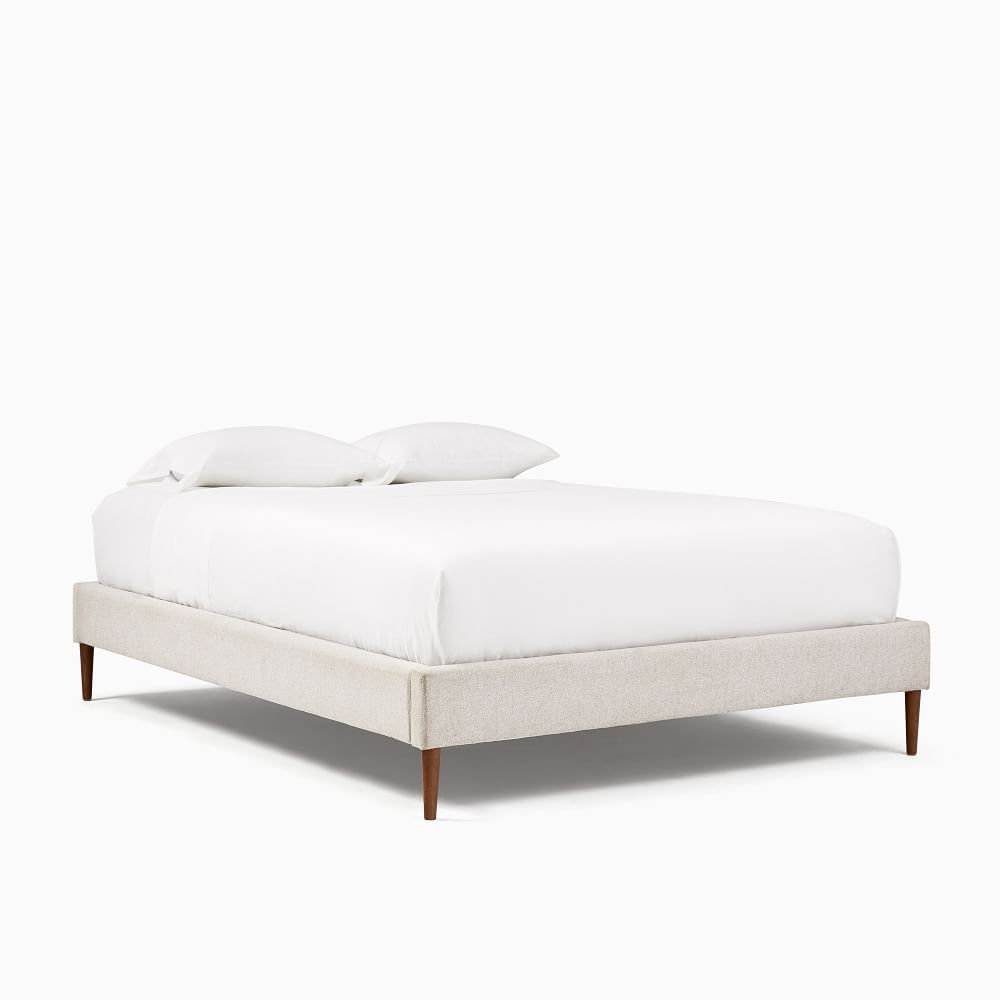 Upholstered Bed Frame - Wood Legs | West Elm