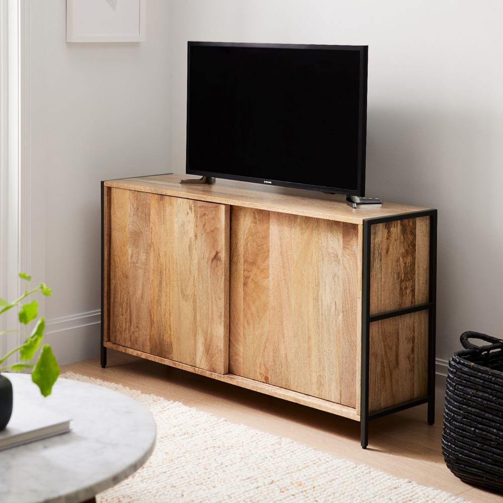 Industrial Storage Shallow Media Console (44") | West Elm